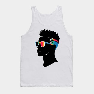 Afrocentric Multicolored Glasses Silhouette Tank Top